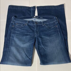 7 For All Mankind Dojo Boot Cut Flare Trousers Jeans Denim sz 29 Low Rise Y2K